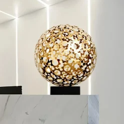 Table Top|Abstract^Statues & Sculptures Cosmic Sphere 48cm Gold Metal Indoor Sculpture