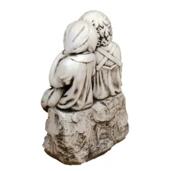 Children^Statues & Sculptures Country Boy & Girl 56cm Stone Resin Garden Statue