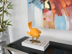 Table Top|Animals^Statues & Sculptures Cubic Bird 22cm Caio Yellow Resin Indoor Sculpture
