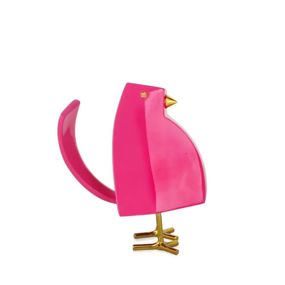 Table Top|Animals^Statues & Sculptures Cubic Bird 14cm Magenta Resin Indoor Sculpture