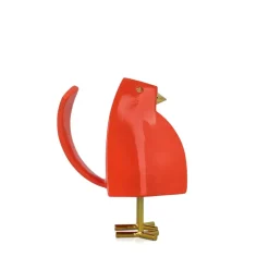 Table Top|Animals^Statues & Sculptures Cubic Bird 14cm Orange Resin Indoor Sculpture