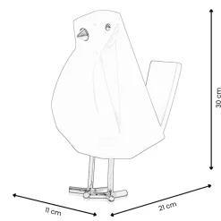 Table Top|Animals^Statues & Sculptures Cubic Bird 30cm Pink Resin Indoor Sculpture