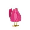 Table Top|Animals^Statues & Sculptures Cubic Bird 14cm Pink Resin Indoor Sculpture
