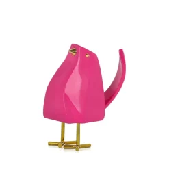 Table Top|Animals^Statues & Sculptures Cubic Bird 14cm Pink Resin Indoor Sculpture