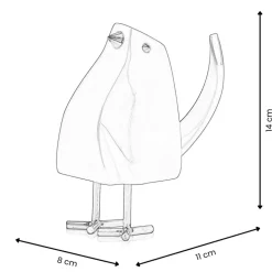 Table Top|Animals^Statues & Sculptures Cubic Bird 14cm Pink Resin Indoor Sculpture