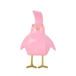 Table Top|Animals^Statues & Sculptures Cubic Bird 18cm Pink Resin Indoor Sculpture