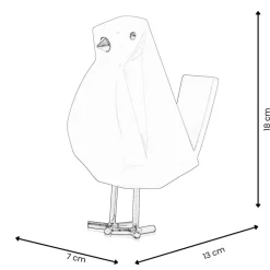 Animals|Contemporary^Statues & Sculptures Cubic Bird 18cm Rosa Pink Resin Indoor Sculpture