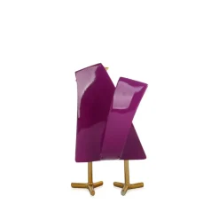 Table Top|Animals^Statues & Sculptures Cubic Bird 14cm Violet Resin Indoor Sculpture