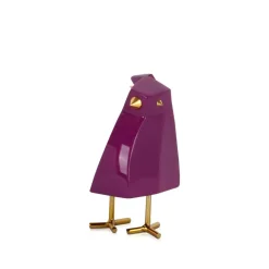 Table Top|Animals^Statues & Sculptures Cubic Bird 14cm Violet Resin Indoor Sculpture