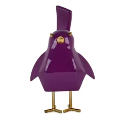 Table Top|Animals^Statues & Sculptures Cubic Bird 30cm Violet Resin Indoor Sculpture