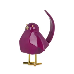 Table Top|Animals^Statues & Sculptures Cubic Bird 18cm Violet Resin Indoor Sculpture