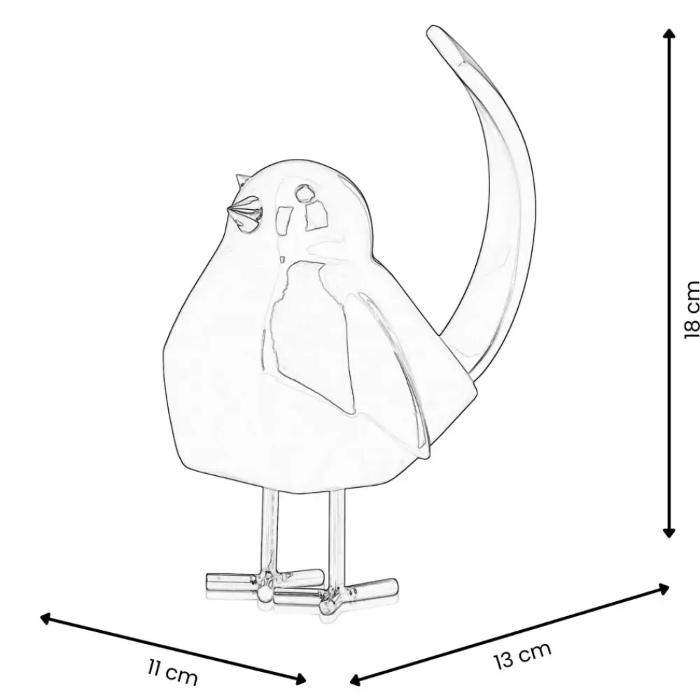 Table Top|Animals^Statues & Sculptures Cubic Bird 18cm Violet Resin Indoor Sculpture