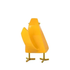 Table Top|Animals^Statues & Sculptures Cubic Bird 14cm Yellow Resin Indoor Sculpture