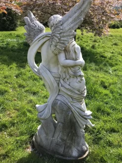 Angel|Roman^Statues & Sculptures Cupid & Psyche 197cm Marble Garden Statue