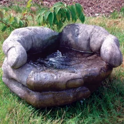 Water Features^Statues & Sculptures Cupped Hands Stone Fountain Water Feature
