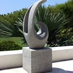 Contemporary^Statues & Sculptures Curvation Modern Art Stone Statue - Large Garden Sculpture