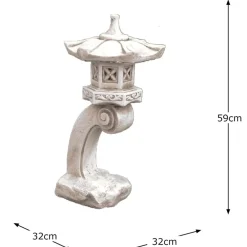 Pagodas^Statues & Sculptures Curved Japanese Pagoda Antique Stone Garden Ornament