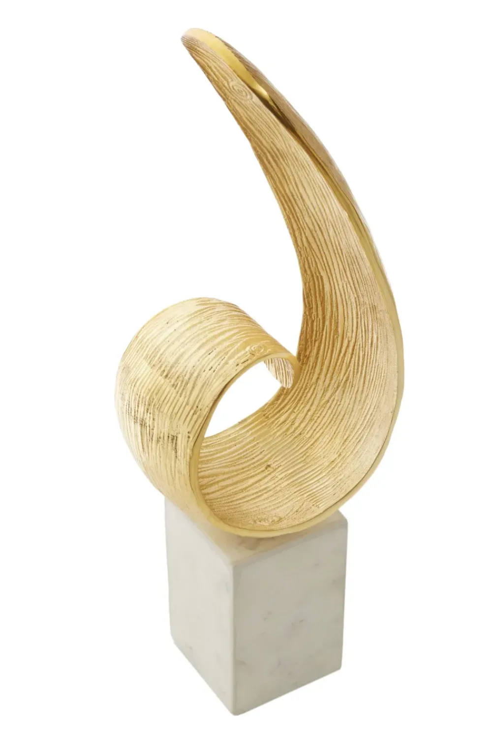 Table Top|Abstract^Statues & Sculptures Curved Reflection 50cm Gold Metal Indoor Sculpture