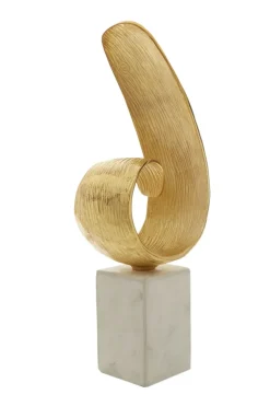 Table Top|Abstract^Statues & Sculptures Curved Reflection 50cm Gold Metal Indoor Sculpture