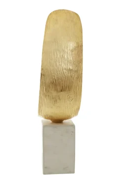 Table Top|Abstract^Statues & Sculptures Curved Reflection 50cm Gold Metal Indoor Sculpture
