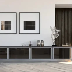 Figurative|Table Top^Statues & Sculptures Dancing Soul 95cm Silver Metal Indoor Sculpture