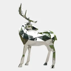 Wildlife|Stags & Deers^Statues & Sculptures Deer 158cm Geometric Metal Garden Sculpture