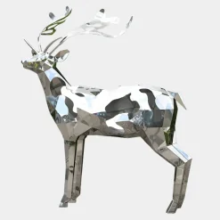 Wildlife|Stags & Deers^Statues & Sculptures Deer 197cm Geometric Metal Garden Sculpture v2