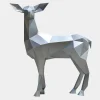 Wildlife|Stags & Deers^Statues & Sculptures Deer 160cm Geometric Metal Garden Sculpture