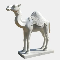 Wildlife|Modern^Statues & Sculptures Desert Camel 160cm White Marble Garden Statue v1