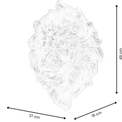 Wall Art|Animals^Statues & Sculptures Desert Lion 49cm Bronze Resin Wall Sculpture