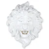 Wall Art|Animals^Statues & Sculptures Desert Lion 49cm White Resin Wall Sculpture