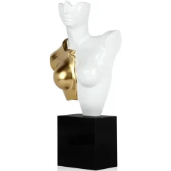 Figurative|Table Top^Statues & Sculptures Divided Diva 50cm White Resin Indoor Sculpture