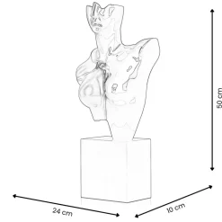 Figurative|Table Top^Statues & Sculptures Divided Diva 50cm White Resin Indoor Sculpture