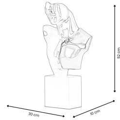 Figurative|Table Top^Statues & Sculptures Divided Titan 52cm Black Resin Indoor Sculpture