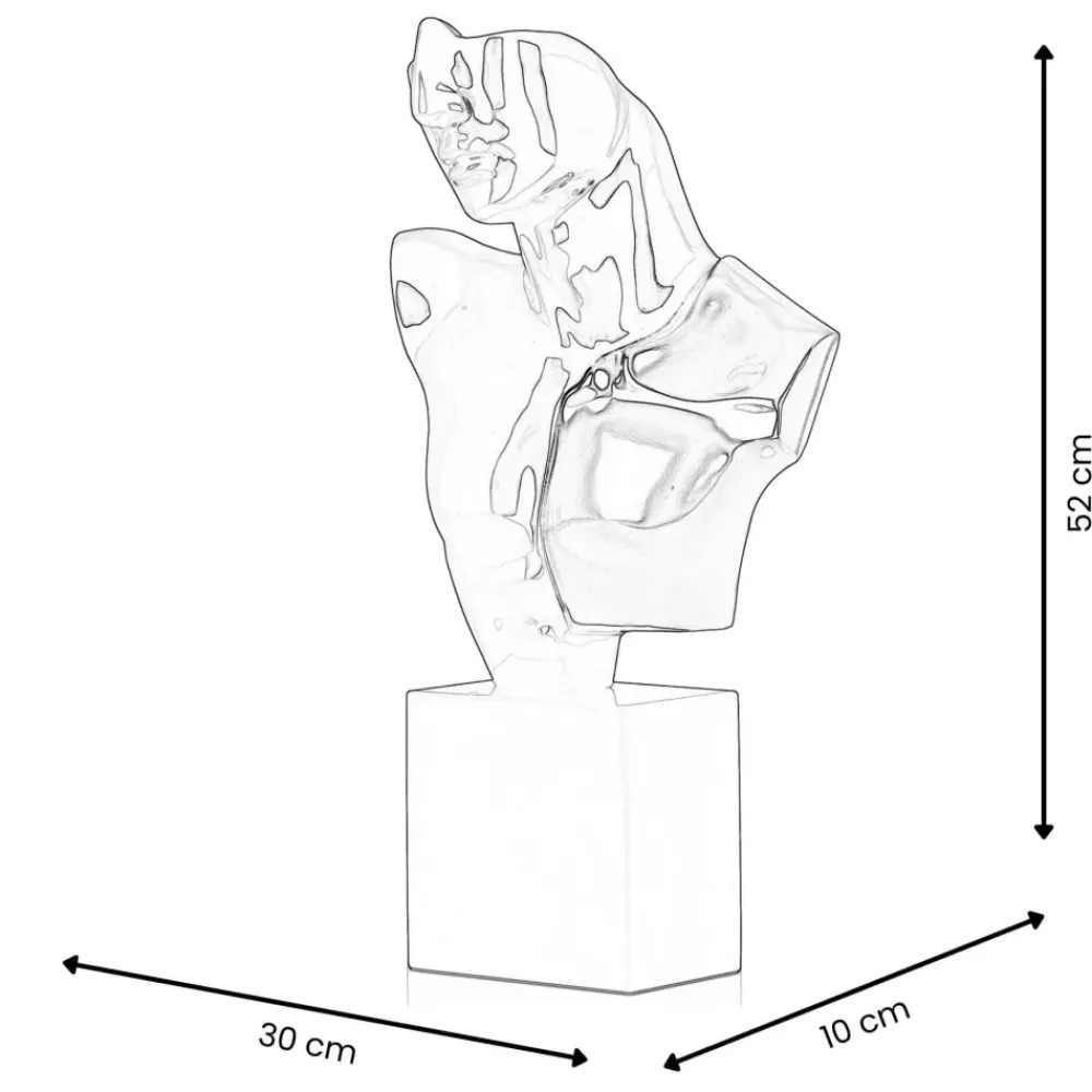 Figurative|Table Top^Statues & Sculptures Divided Titan 52cm White Resin Indoor Sculpture