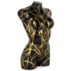 Figurative|Table Top^Statues & Sculptures Divine Torso 50cm Black Resin Indoor Sculpture