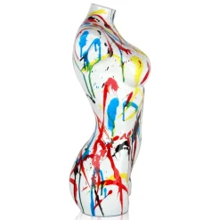 Figurative|Table Top^Statues & Sculptures Divine Torso 50cm Multicolour Resin Indoor Sculpture