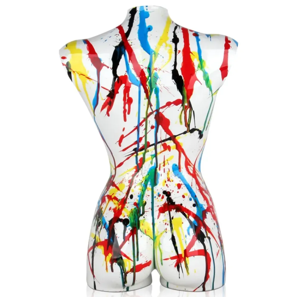 Figurative|Table Top^Statues & Sculptures Divine Torso 50cm Multicolour Resin Indoor Sculpture