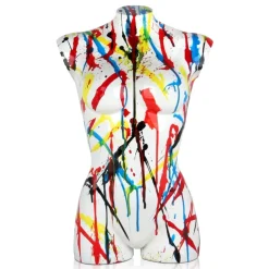 Figurative|Table Top^Statues & Sculptures Divine Torso 50cm Multicolour Resin Indoor Sculpture