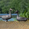 Ducks^Statues & Sculptures Ducks Aged Bronze Garden Ornaments
