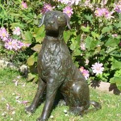 Dogs^Statues & Sculptures Duke the Dog Bronze Metal Garden Ornament