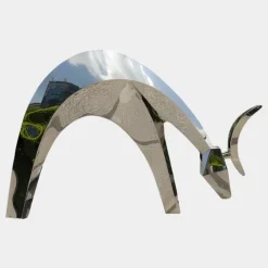 Wildlife|Stags & Deers^Statues & Sculptures Dynamic Deer 75cm Metal Garden Sculpture