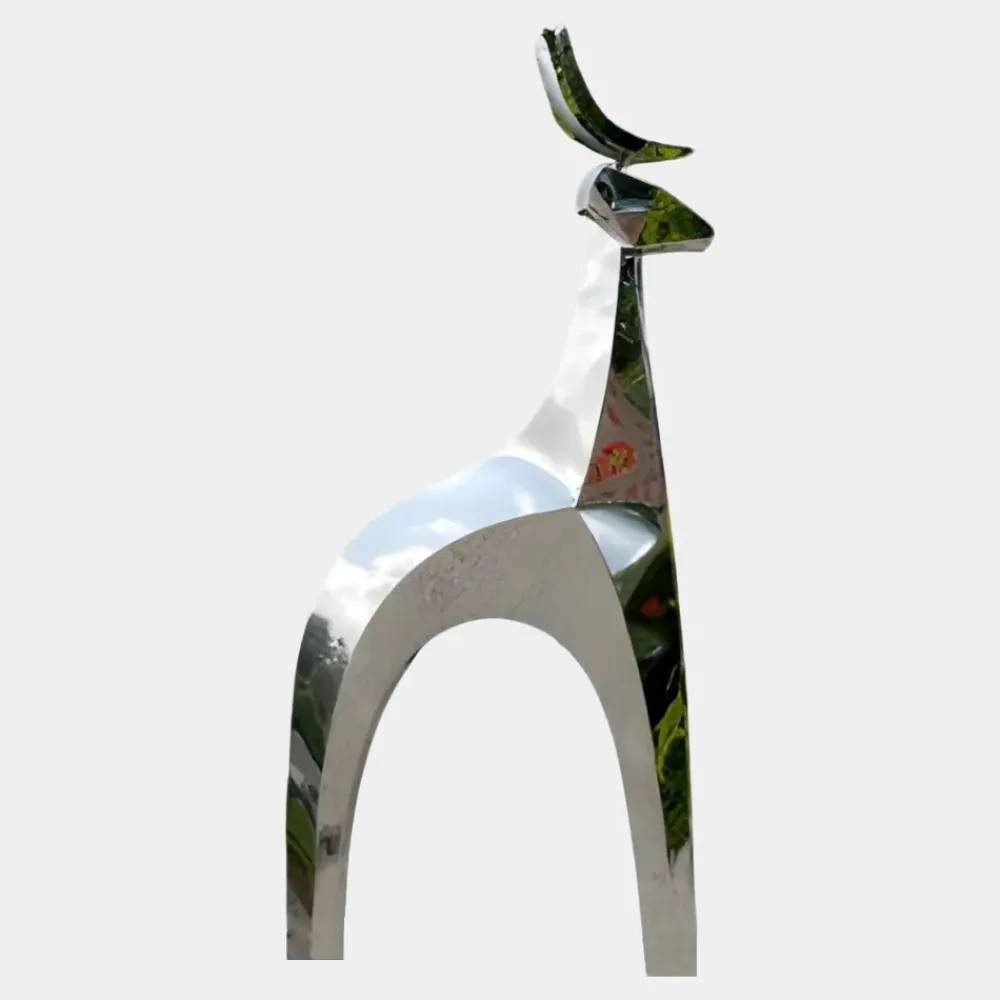 Wildlife|Stags & Deers^Statues & Sculptures Dynamic Deer 156cm Metal Garden Sculpture