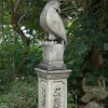 Eagles|Modern^Statues & Sculptures Eagle on Floral Pedestal Modern Stone Garden Statue