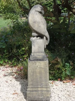 Eagles|Modern^Statues & Sculptures Eagle on Modena Pedestal Modern Stone Garden Statue