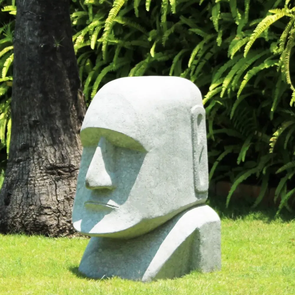 Easter Island Heads^Statues & Sculptures Easter Island Head 80cm Stone Garden Ornament
