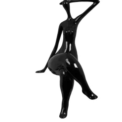 Figurative|Table Top^Statues & Sculptures Elegant Grace 38cm Black Resin Indoor Sculpture