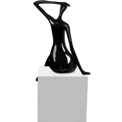 Figurative|Table Top^Statues & Sculptures Elegant Grace 38cm Black Resin Indoor Sculpture
