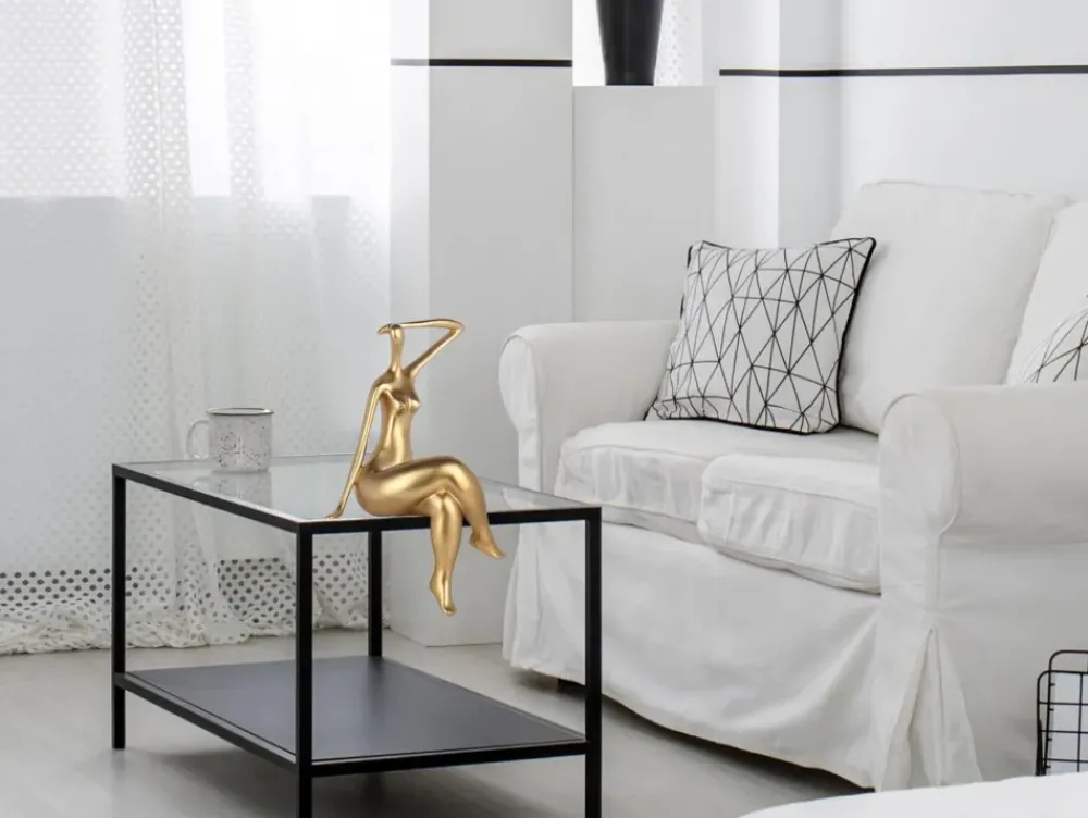 Figurative|Table Top^Statues & Sculptures Elegant Grace 38cm Gold Resin Indoor Sculpture