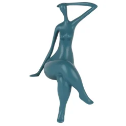 Figurative|Table Top^Statues & Sculptures Elegant Grace 38cm Teal Resin Indoor Sculpture